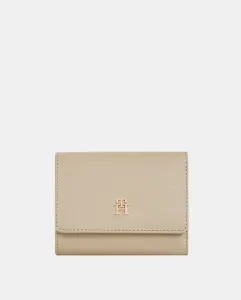 Средний кошелек кремового цвета с логотипом Tommy Hilfiger