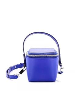 Кожаная микро-сумка через плечо с верхней ручкой Pre-Owned Salvatore Ferragamo, синий