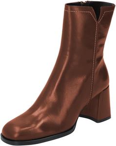 Женские ботильоны FOWT с закругленным носком, на массивном среднем каблуке, с боковой молнией, модные осенне-зимние ботинки, размеры 4-16 US, Brown