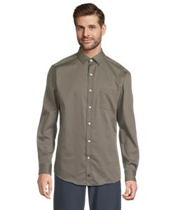 Рубашка Johnston & Murphy Printed Cotton Shirt, цвет Black Diamond Grid