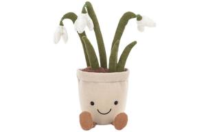 Забавные куклы-снежинки в виде лотоса, размер M, высота 24 см Jellycat, fun snow lotus