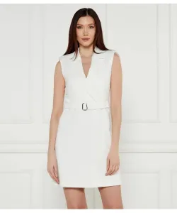 Платье с поясом комеа Hugo, белый