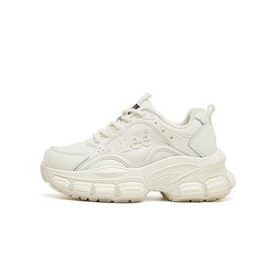 Износостойкие противоскользящие низкие массивные кроссовки женские Lee, бежевый