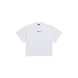 Футболка Balenciaga Back Cropped, черный/белый