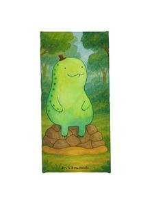 Mr. & Mrs. Panda Спортивное полотенце с изображением черепахи, без слогана, пастельно-желтого цвета