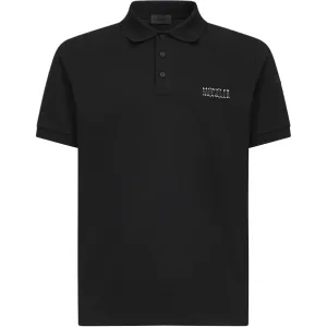 Хлопковая поло Moncler, черный