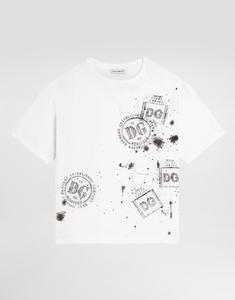 Футболка из джерси с принтом DOLCE & GABBANA, белый