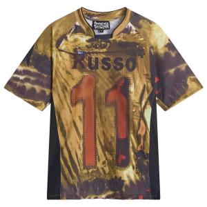 Спортивная футболка свободного кроя с коротким рукавом Paolina Russo, Mustard