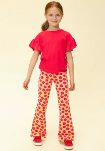 Расклешенные спортивные штаны-броки с цветочным рисунком Looxs Revolution, Oranje