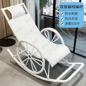 Fantasy Кресло-качалка для пожилых, модель с усиленными двойными колесами, белое двухслойное