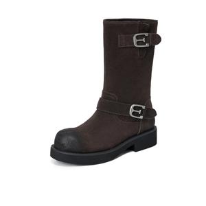 ELLE Ботильоны женские шоколадно-черные