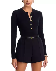 Вязаный топ-поло Ronda L'Agence, черный