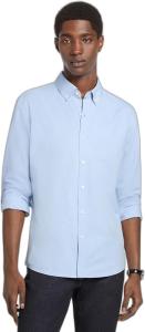 Рубашка мужская Michael Kors Long Sleeve Stretch Dobby Slim Fit, Marine Blue