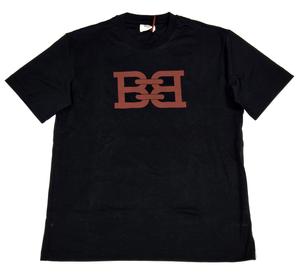 Футболка мужская черная Bally 6301038 из 100% хлопка с принтом B-Chain