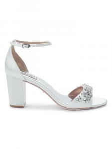 Украшенные сандалии Badgley Mischka, цвет Soft Green