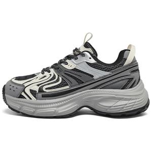 AGSDON Высокие низкие массивные кроссовки на платформе 4 см унисекс серо-черные, цвет Gray Black[All-Season]