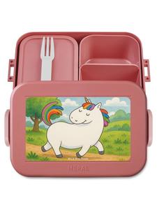 Mr. & Mrs. Panda Дизайн Bentobox "Единорог на прогулке" в пастельно-красном цвете (без слов)