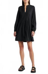 Ариана Пинтакк длинный рукав органическое хлопковое платье черное Nation LTD