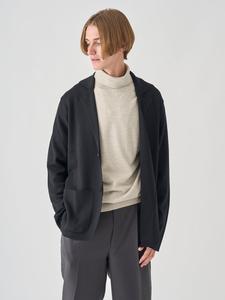 Вязаный жакет с длинными рукавами и отложным воротником, с карманами | AUTRY | 24G