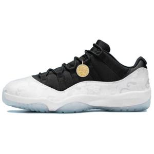 Кроссовки Air Jordan 11 Vintage Basketball Shoes Unisex Low-top Black/White, черный/белый
