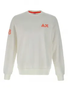 Хлопковая толстовка с вышитым логотипом Sun68, белый