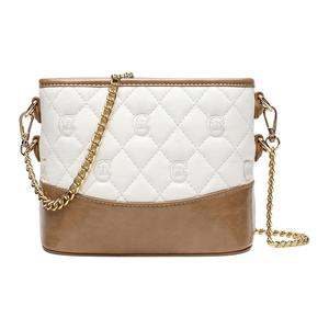 PAYOT Синтетическая кожаная сумка кросс-боди обычная женская black white/white brown