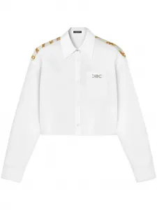 Укороченная рубашка Medusa Chain VERSACE, белый
