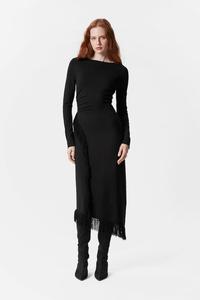 Асимметричное платье миди с бахромой & Other Stories, черный