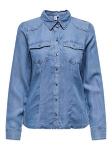 Рубашка ONLY, Средне-синий деним