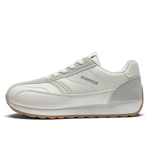 Износостойкие, дышащие, легкие повседневные низкие туфли унисекс цвета экрю с серым WARRIOR, Ecru Gray