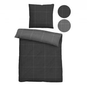 Двустороннее постельное белье Biberna «0614606», тонкий блеск + мягкость на ощупь, легкое в уходе, можно использовать круглый год, молния, цвет titanium