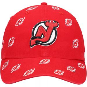 Женская красная регулируемая шляпа с логотипом '47 New Jersey Devils Confetti Clean Up