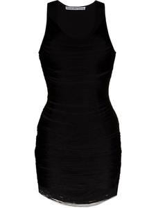 Alexander Wang платье мини с бахромой, черный