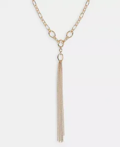 Ожерелье-Лариат с кисточками, 20 дюймов + удлинитель 3 дюйма, эксклюзивно в Macy's I.N.C. International Concepts, gold/crystal