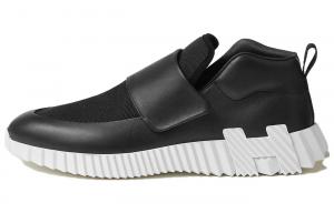 Hermes Низкие повседневные мужские кроссовки черного цвета