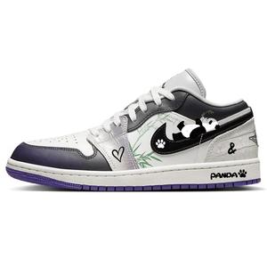 Кроссовки Air Jordan 1 Vintage Basketball Shoes Women's Low-top Purple/black/white, фиолетовый
