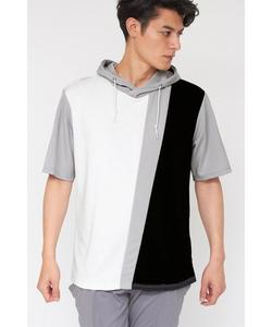 Худи с коротким рукавом, двухцветное, от TORNADO MART, цвет White