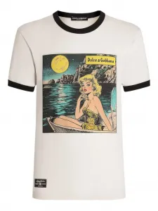 Футболка с графичным принтом DOLCE & GABBANA, нейтральный
