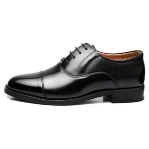 3515 Аутентичные мужские кожаные туфли с тремя ремнями Весна и осень Дышащие трехсекционные туфли без подкладки Стронгмен, черный