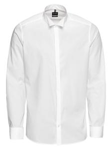 OLYMP Строгая рубашка Slim fit в натуральном белом цвете