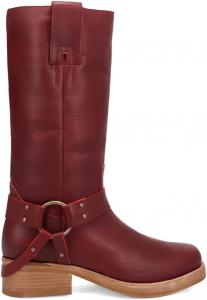 Мужские повседневные ботинки Dingo с разрезом на носке и средней голенью - красные