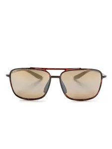 Солнцезащитные очки Kaupo Gap с зеркальными линзами Maui Jim, коричневый