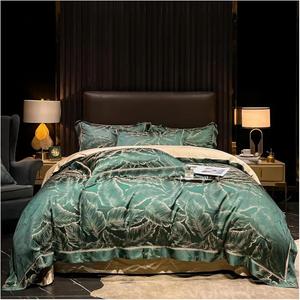 YUSIWOAL Комплект постельного белья из сатина жаккард с набивным рисунком, хлопковый, блестящий