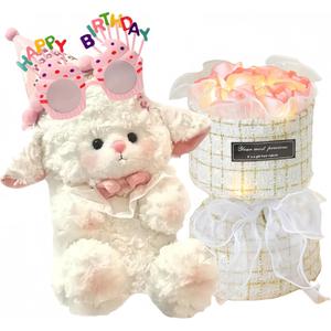 Princess Little Sheep Super Cute Bowknot Dolls Плюшевая кукла высота 22см/32см LALABABY