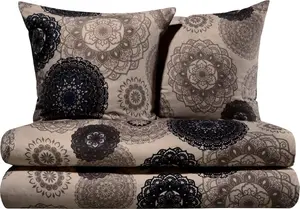 Комплект постельного белья , 4 предмета, бежевый: 2 x 155 x 240 см + 2 x 80 x 80 см Erwin Müller