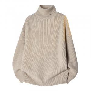 Вязаный водолазка Unisex Moderate VanCamel, хаки