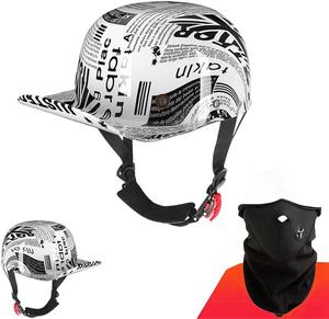 Шлем мотоциклетный Abahuhu с маской, белый / черный