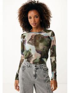 Лонгслив Mexx, цвет dunkelgrün/hellblau