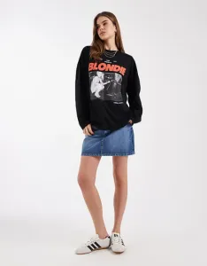 Черная футболка с длинными рукавами и изображением лицензии Blondie ASOS DESIGN