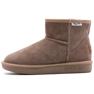 Женские зимние ботинки AGSDON замшевые, молочный чай